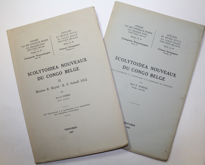 Schedl, K.E. - Scolytoidea Nouveaux du Congo Belge I (134 contribution  la systmatique et la morphologie des Scolytoidea);  II Mission R.Mayn - K.E.Schedl 1952
