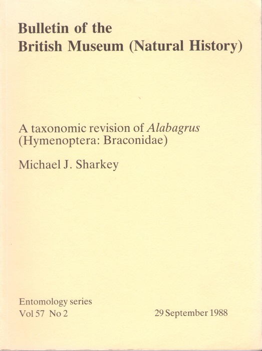Sharkey, M.J. - A Taxonomic Revision of Alabagrus (Hymenoptera: Braconidae)