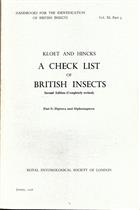 A Check List of British Insects Part 5: Diptera and Siphonaptera (Handbooks for the Identification of British Insects 11/5)