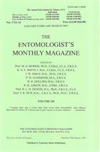 Entomologist's Monthly Magazine. Vol. 143 (2007)