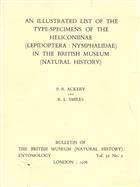 An Illustrated List of the Type-Specimens of the Heliconiinae (Lepidoptera: Nymphalidae) in the British Museum (Natural History)