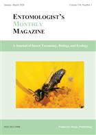 Entomologist's Monthly Magazine Vol. 156 (2020)