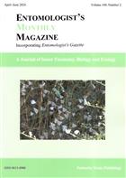 Entomologist's Monthly Magazine Vol. 160 Part 2 (2024)