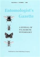 Entomologist's Gazette. Vol. 53 (2002) Complete without Index