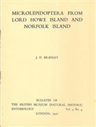 Records and descriptions of Microlepidoptera from Lord Howe Island and Norfolk Island collected by the British Museum (Natural History) Rennell Island expedition, 1953