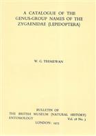 A Catalogue of the Genus-group Names of the Zygaenidae (Lepidoptera)