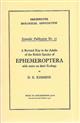 A Revised Key to the Adults of the British Species of Ephemeroptera: with notes on their Ecology